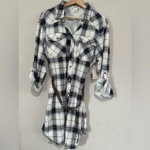 Passport Black and White Checkered Shirt